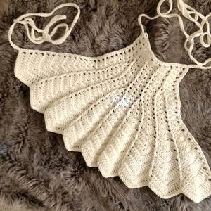 Hand-made crocheted top